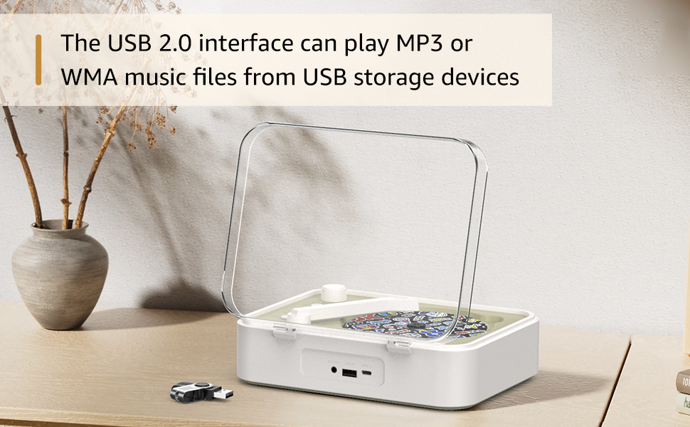 CD Player Portable with Stereo Speakers Desktop Bluetooth