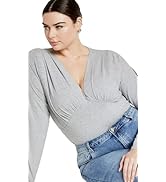 City Chic Women's Plus Size Amelila Pleat Bodysuit