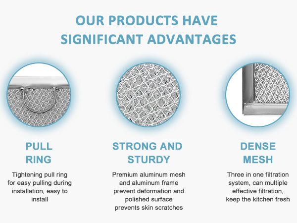 2-Pack range grease filter 71002111 aluminum filter compatible with Jenn-Air range hood