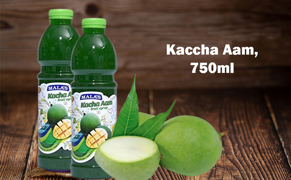 Mala's Flavourable Extracted Fruit Syrup Kaccha Aam, 750ml Amazon.in