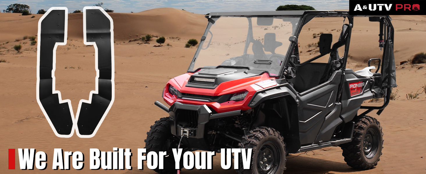 A & UTV PRO Wider Mud Flaps Kit for Honda Pioneer 1000-5