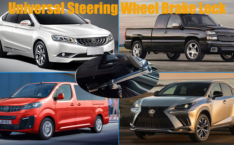 TSMST Universal Steering Wheel Brake Lock, AntiTheft