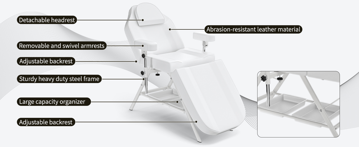ABTSalon Massage Salon Tattoo Chair Esthetician Bed Lash