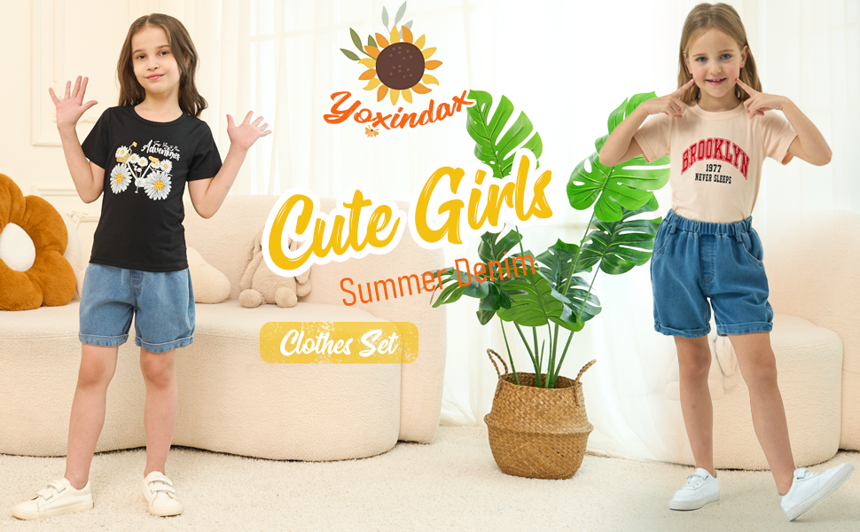 KID Girls 4-5t Summer Clothes Set