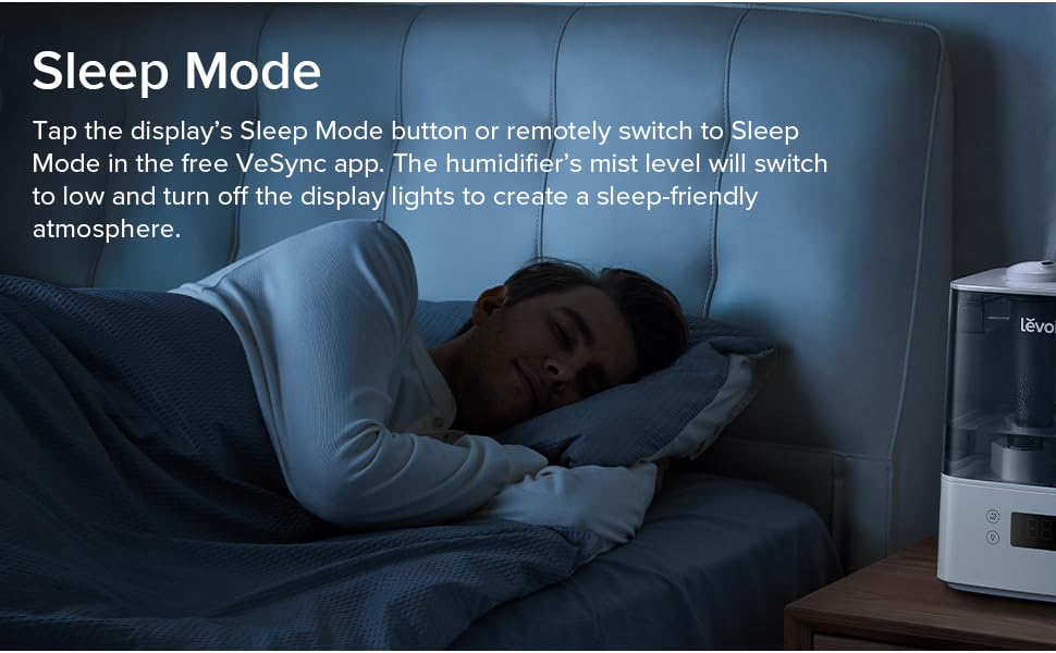 LEVOIT Smart Humidifiers for Bedroom, 6L TopFill Cool Mist with Quiet