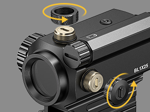 Windage / Elevation Adjustment - CVLIFE JackalHowl 1X25mm Auto-Brightness Green Dot Sight