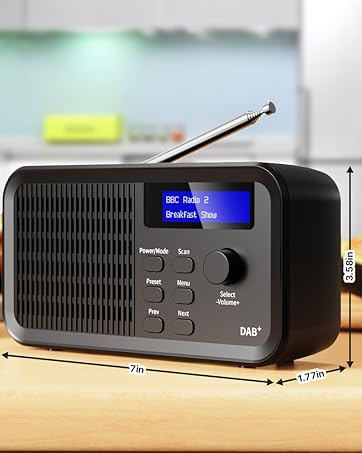 OiDiPi Portable DAB Radios, DAB+ FM Radio, Digital Radios, USB ...