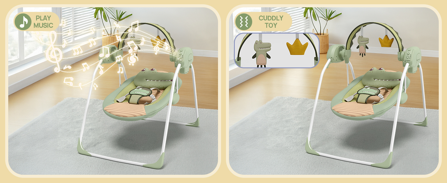 Portable Infant Swing with Music