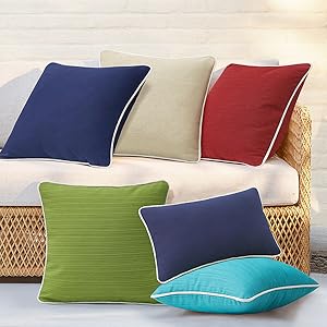 Wicker - sofa throw pillows, multicolored, stylish home and patio decor
