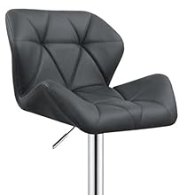 Extra Comfort Large Sofa Style Metal Swivel Bar Stool PU Tufted Back Arm Rest