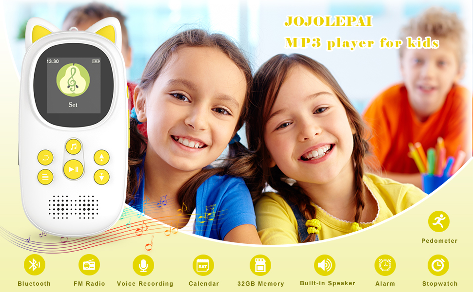 32GB MP3 Player with Bluetooth,Portable Music Player as Gifts for Kids