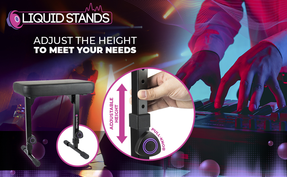 Liquid Stands Piano Bench Adjustable Stool Music Keyboard Bench Seat for Piano