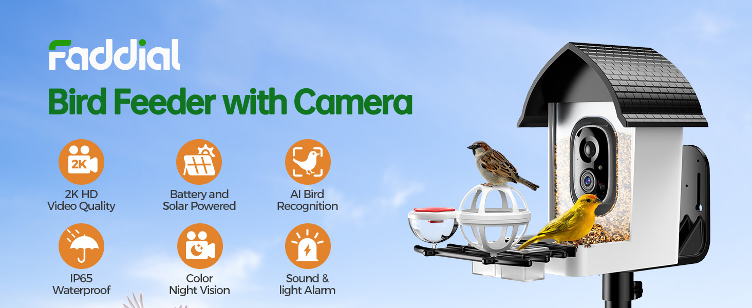Solar Smart Bird Feeder with Camera