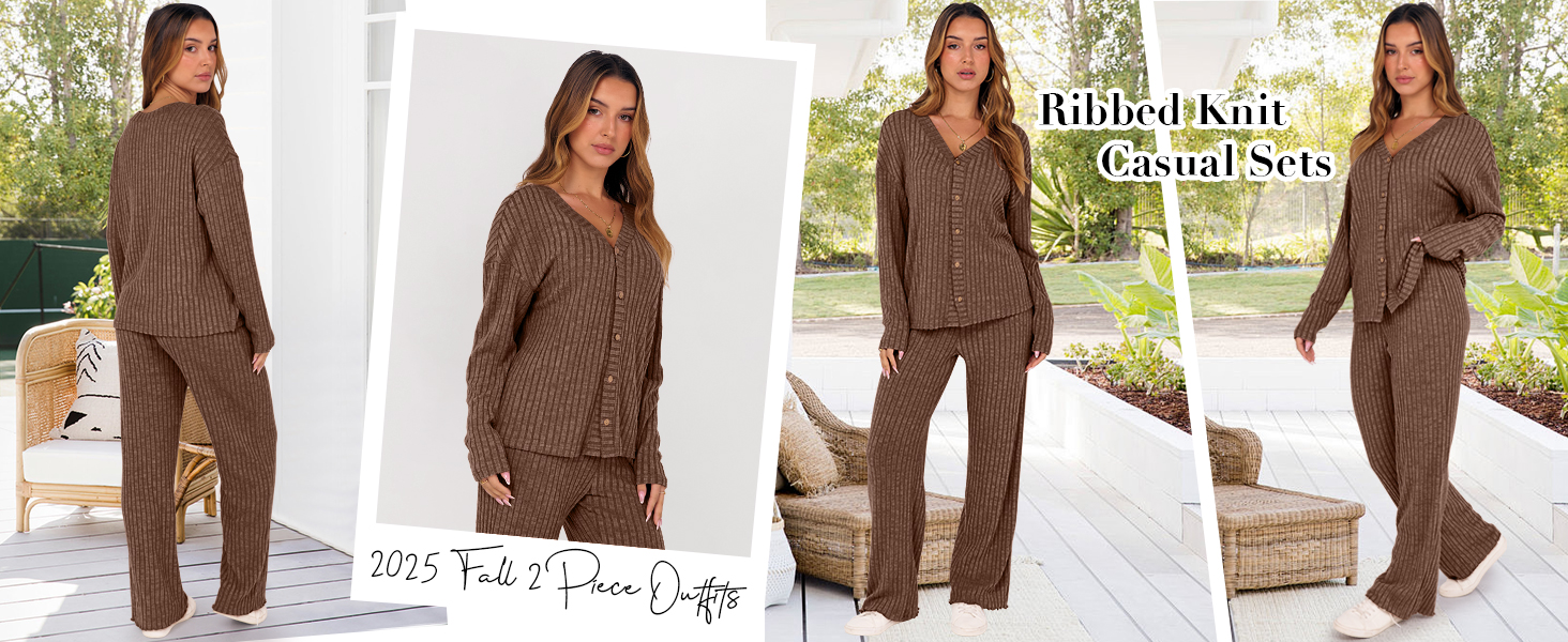 Matching Pants Set Fall Outfits