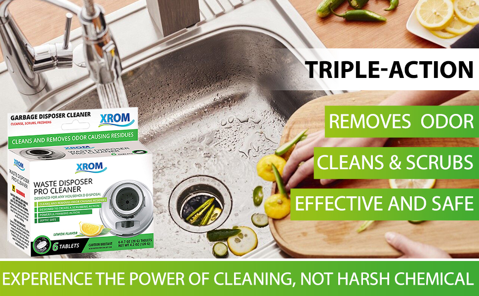 garbage cleaner disposal cleaner, removes odor, 