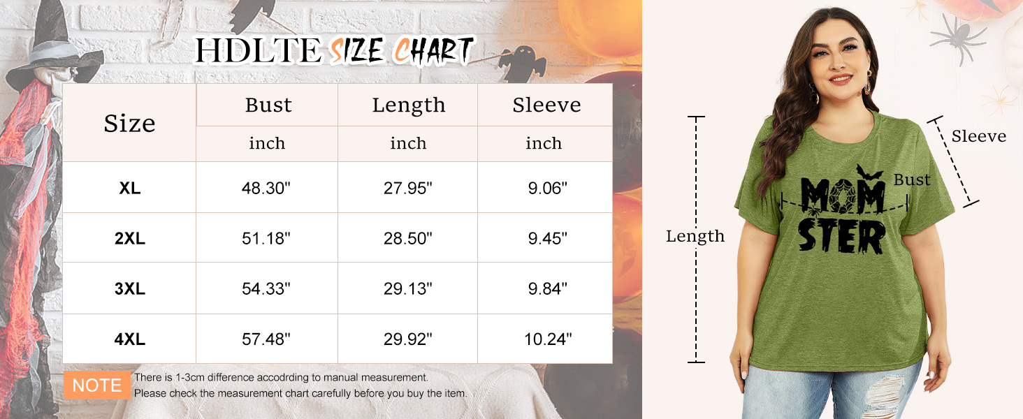 plus size halLoween tshirts for women