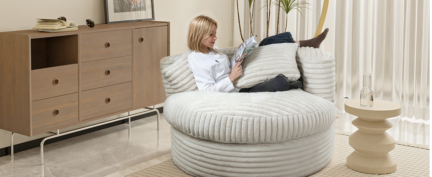 Faux rabbit-fur wide corduroy