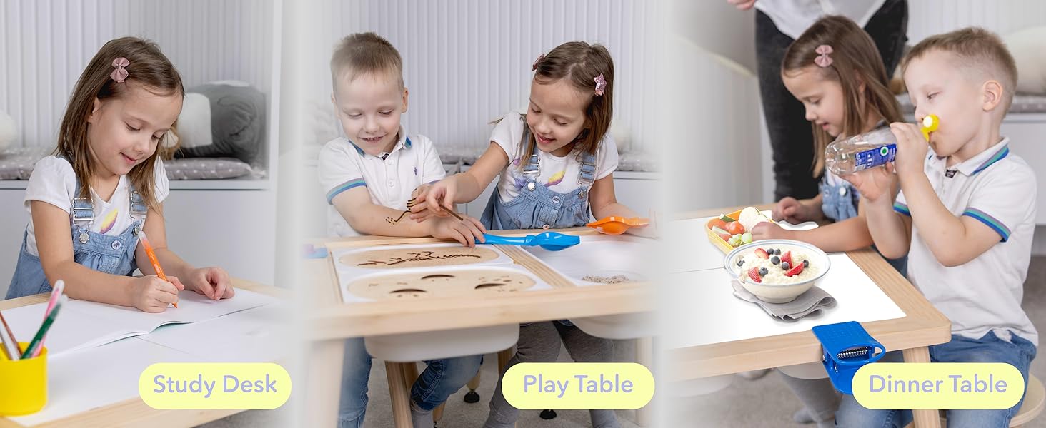 Use it as a study desk, dinner table or play table