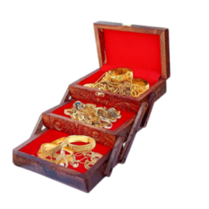 Solid Wooden Jewellery Box Storage Box Organizer for Earring Bracelet Gift for Women