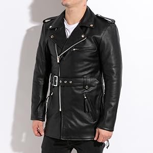 Amazon | フリーダムレザー ポリスマンジャケット 革ジャン