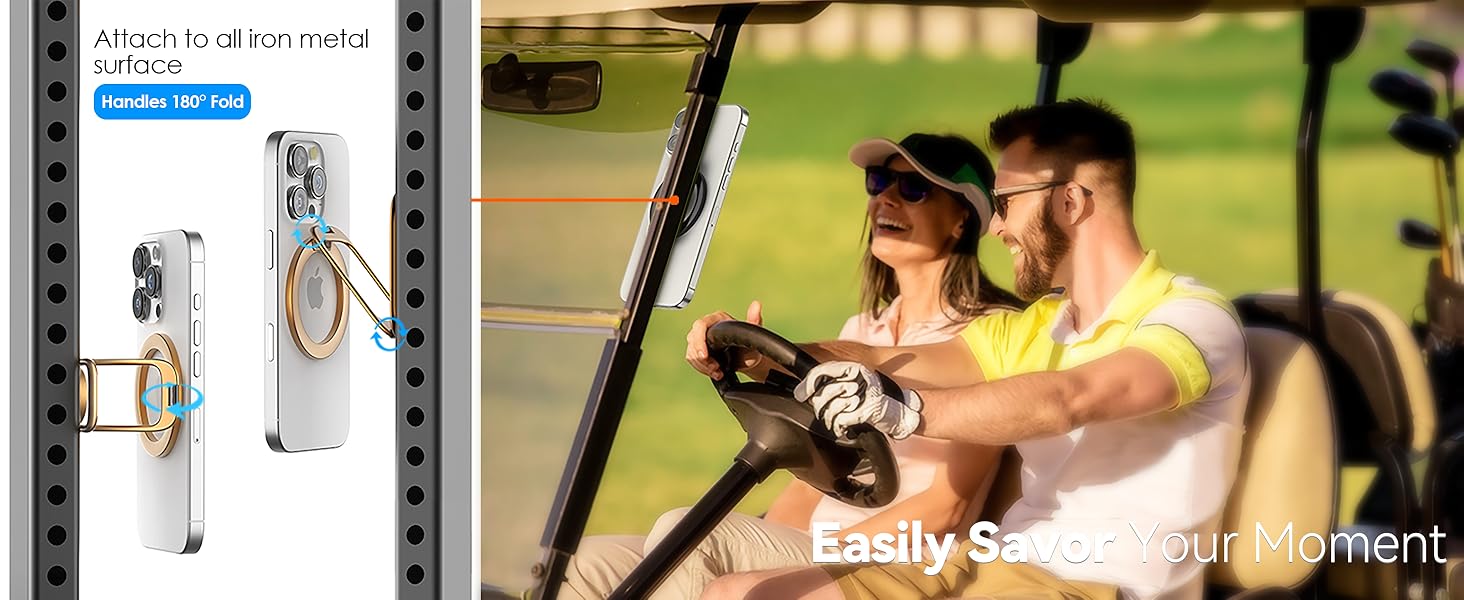 Magnetic Golf Cart Phone Holder Compatible with MagSafe