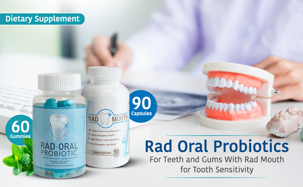 Amazon.com: Rad Oral Probiotics for Teeth and Gums With Rad Mouth for - Oral Probiotics For Teeth And Gums