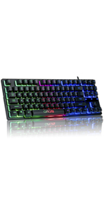 rainbow keyboard gaming keyboard gaming tkl keyboard led keyboard membrane keyboard tenkeyless