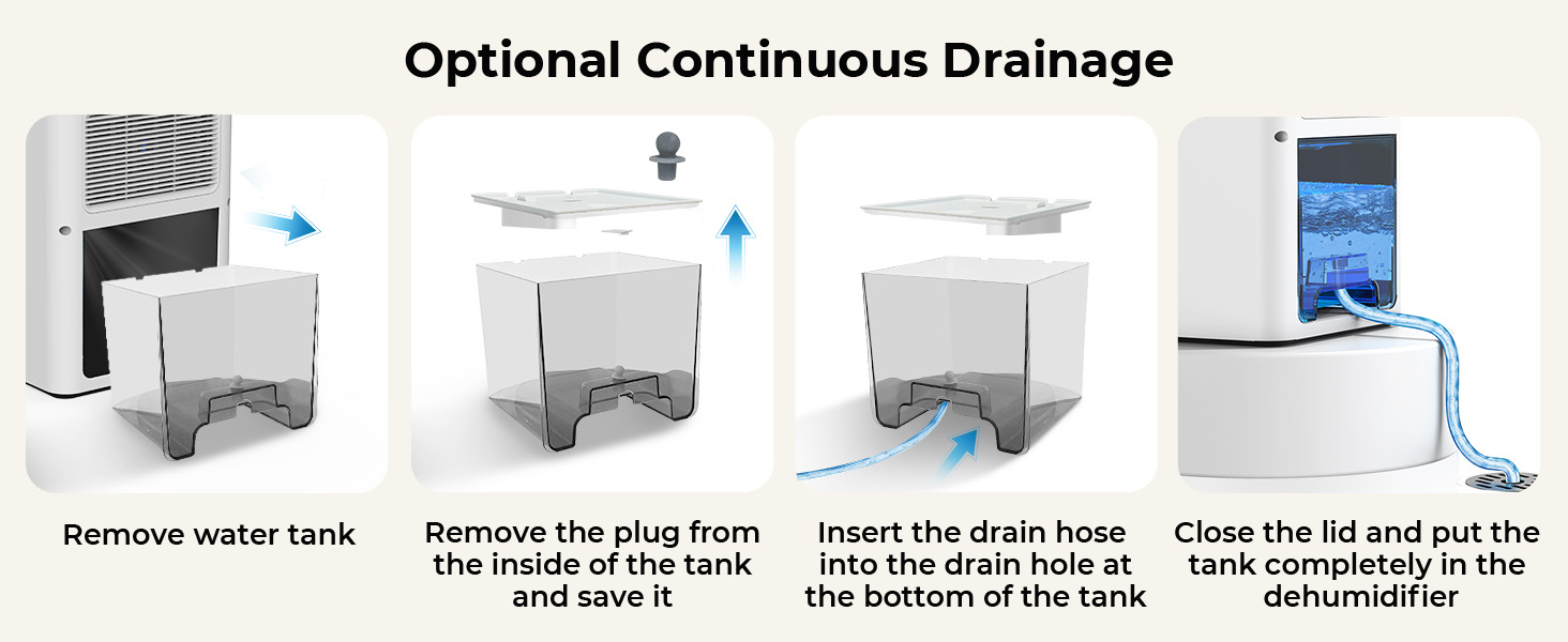 Dehumidifier with Drain Hose