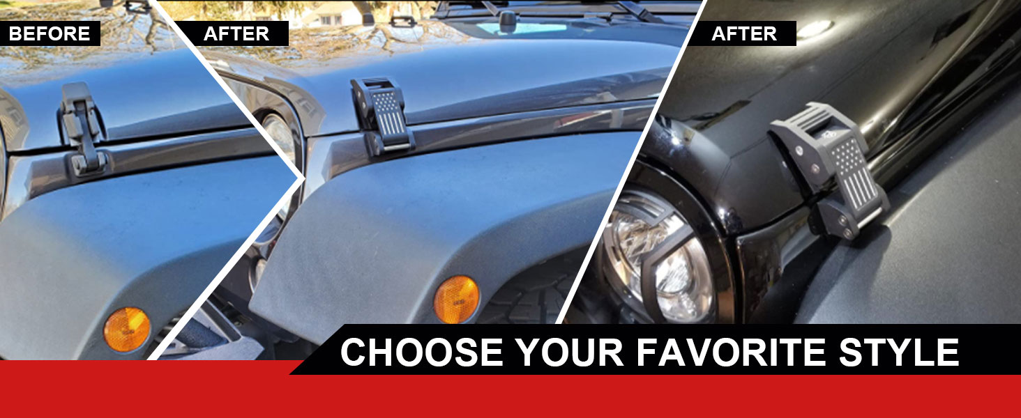 ASLONG 2PCS Hood Latches, Aluminum Hood Catch kit with U.S