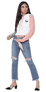 alien crop top hoodie