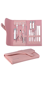 FIXBODY Nail Clipper Set, Professional Manicure Set and Pedicure Kit