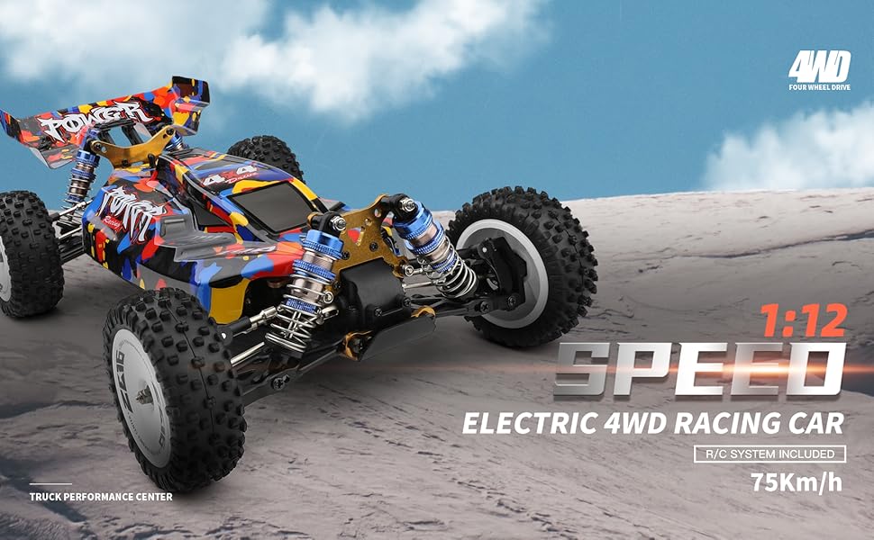 ホビーラジコン Wltoys 124007 75km/h 4wd RC CAR WLTOYS 124007 75KM/H 4WD RC Car Professional Racing Remote