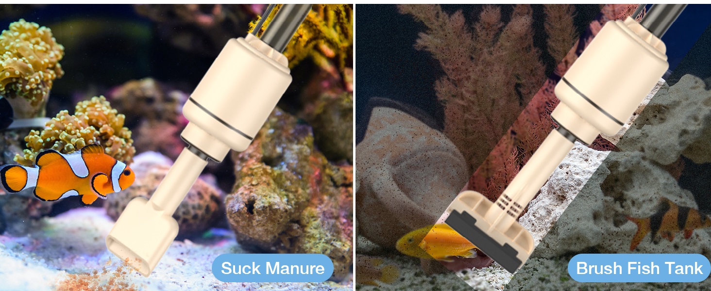 AKKEE Electric Aquarium Vacuum Gravel Cleaner 6 in 1