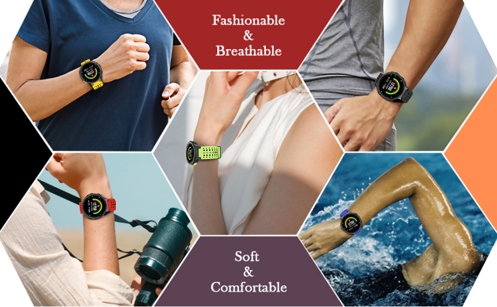 TOPsic Armband für Forerunner 235/220 / 230/620 / 630/735 Silikon ErsatzUhrenarmband