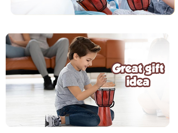 8 Inch Mini Wooden Toy Drum