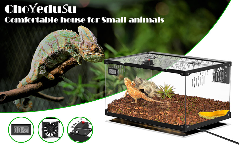 ChoYedusu Reptile Terrarium Humidity Meter Lizard Tank and