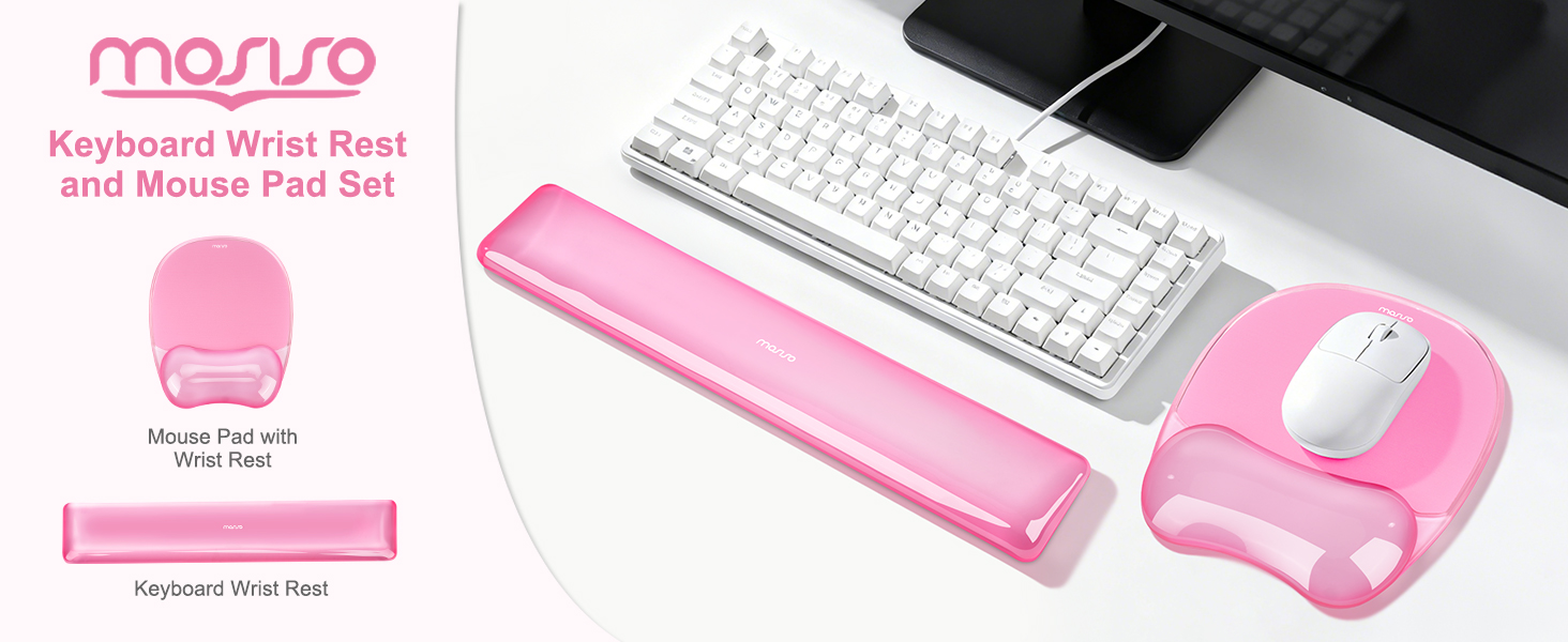 MOSISO Wrist Rest Support for Mouse Pad & Keyboard Set