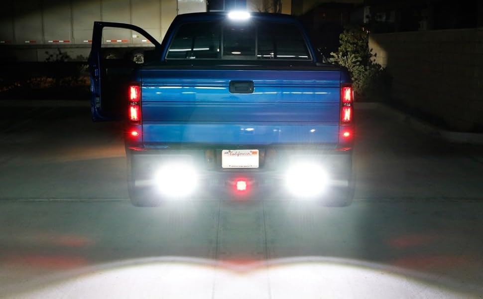Amazon.com: iJDMTOY Rear Bumper Mount Searchlight Reverse