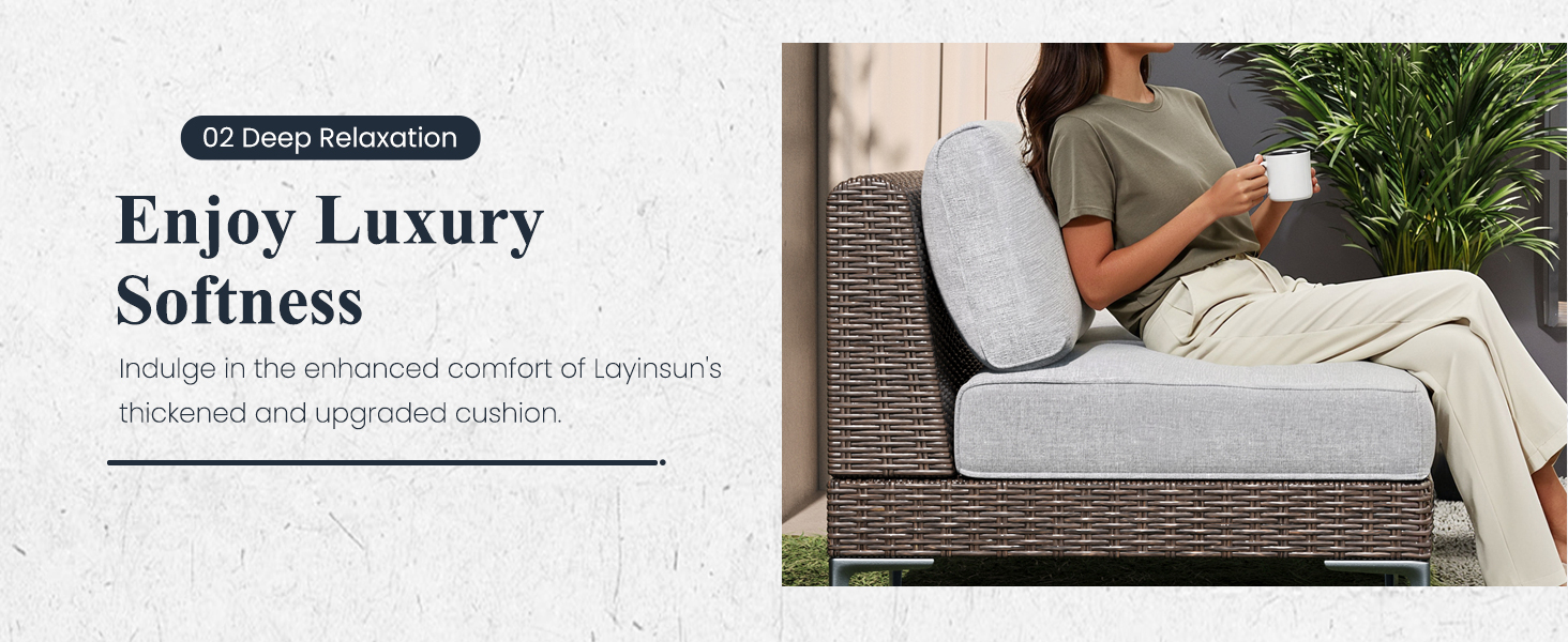 Wicker Rattan Patio Furniture Set