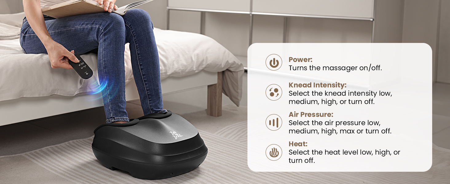 BOB AND BRAD Lite Foot Massager with Heat and RemoteFSA