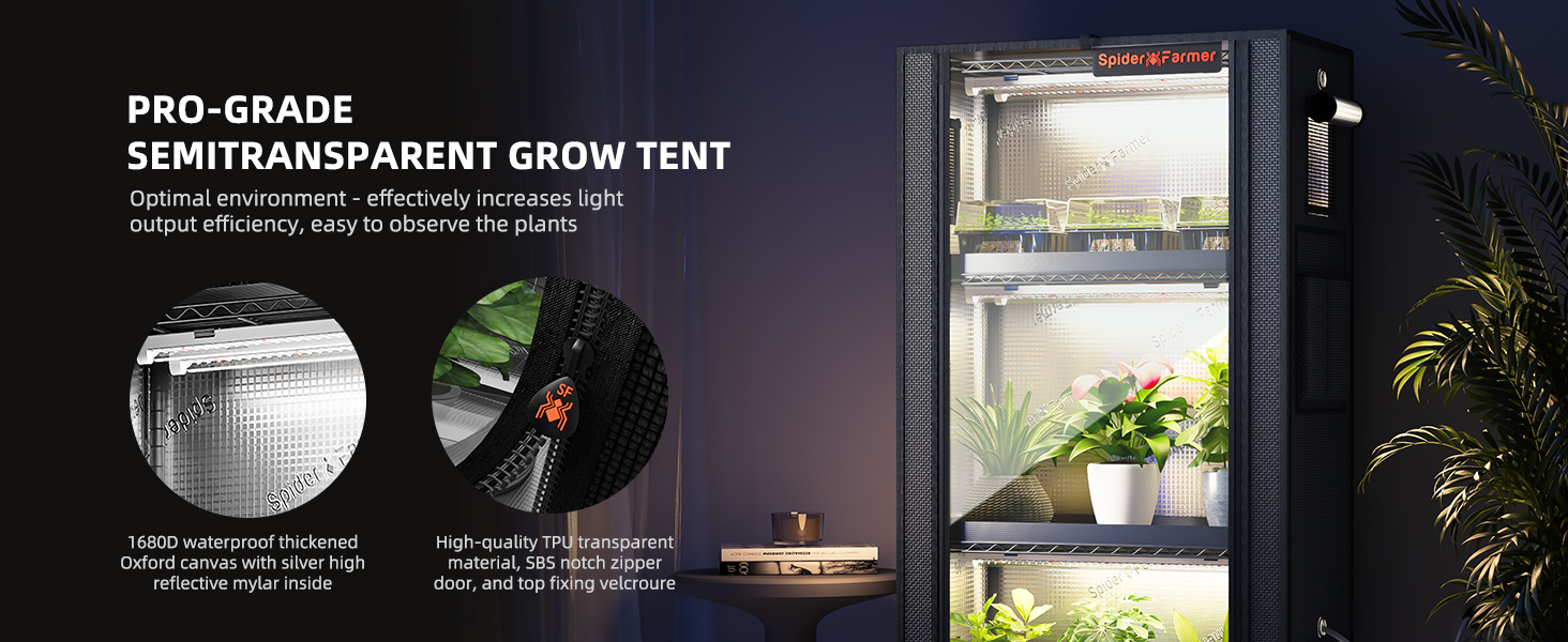 Fully Enclosed Semitransparent Tent