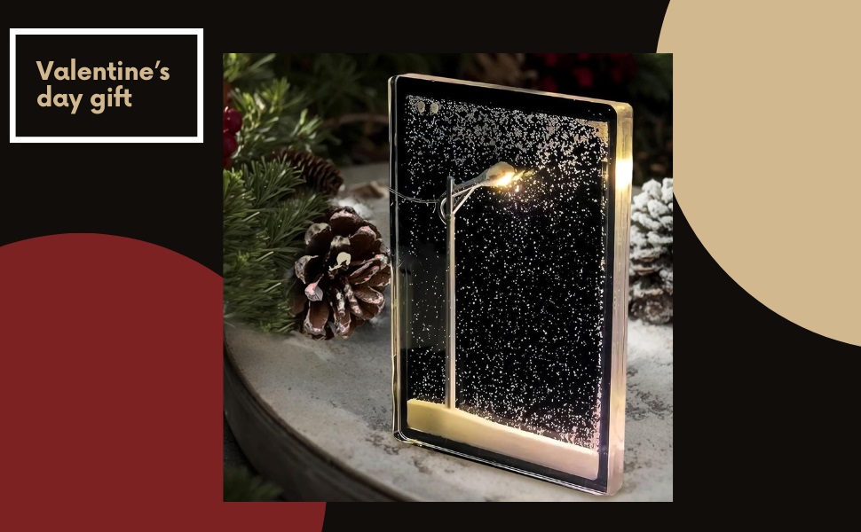 street light lamp snow light snowfall lamp light magic snow lamp snow dusk lamp