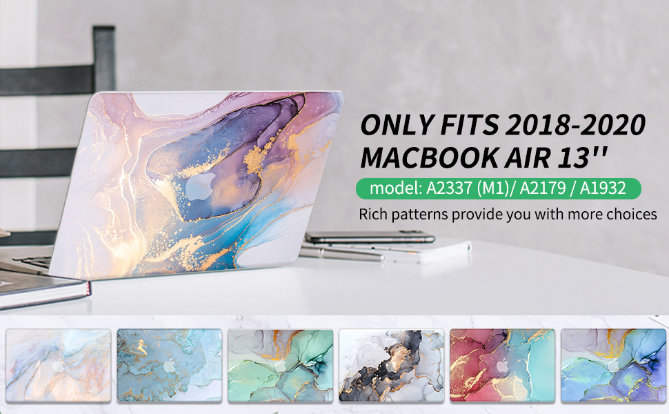 Watbro Compatible with MacBook Air 13 Inch Laptop Case 2020 2019 2018
