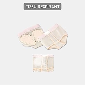 Pedilles danse de haute qualité sont en tissu de maille respirant et de coussinets de paume solides
