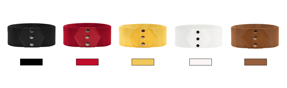 Wide Stretchy Vintage Waist Belt