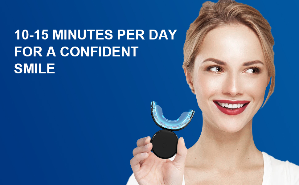 Teeth Whitening Kit,Wireless 32X LED Light Tooth Whitener with 2 Teeth