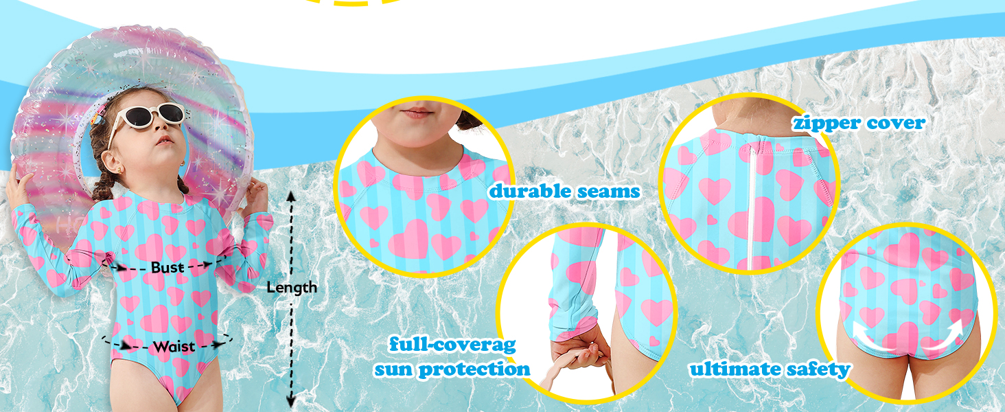 toddler girls swimwear one piece blue