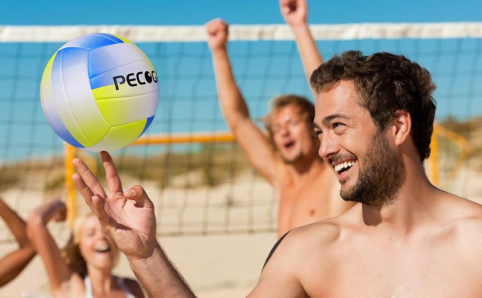 Volleyball Size 5 PU Leather Yellow Blue Soft Indoor Outdoor Volleyballs