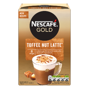 Nescafé Gold Toffee Nut Latte Instant Coffee 8 Sachets