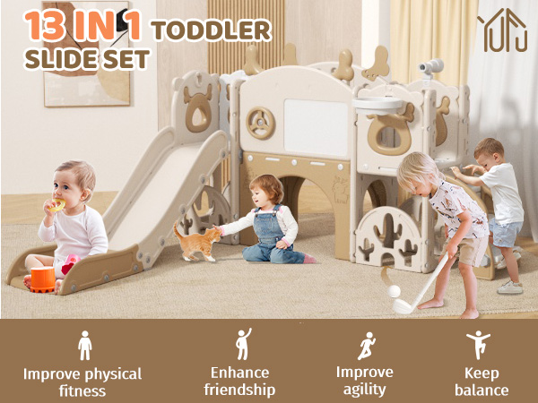 キッズ・ファミリー Yuu Amazon.com: YUFU 13 in 1 Kids Slide for Toddlers, Toddler
